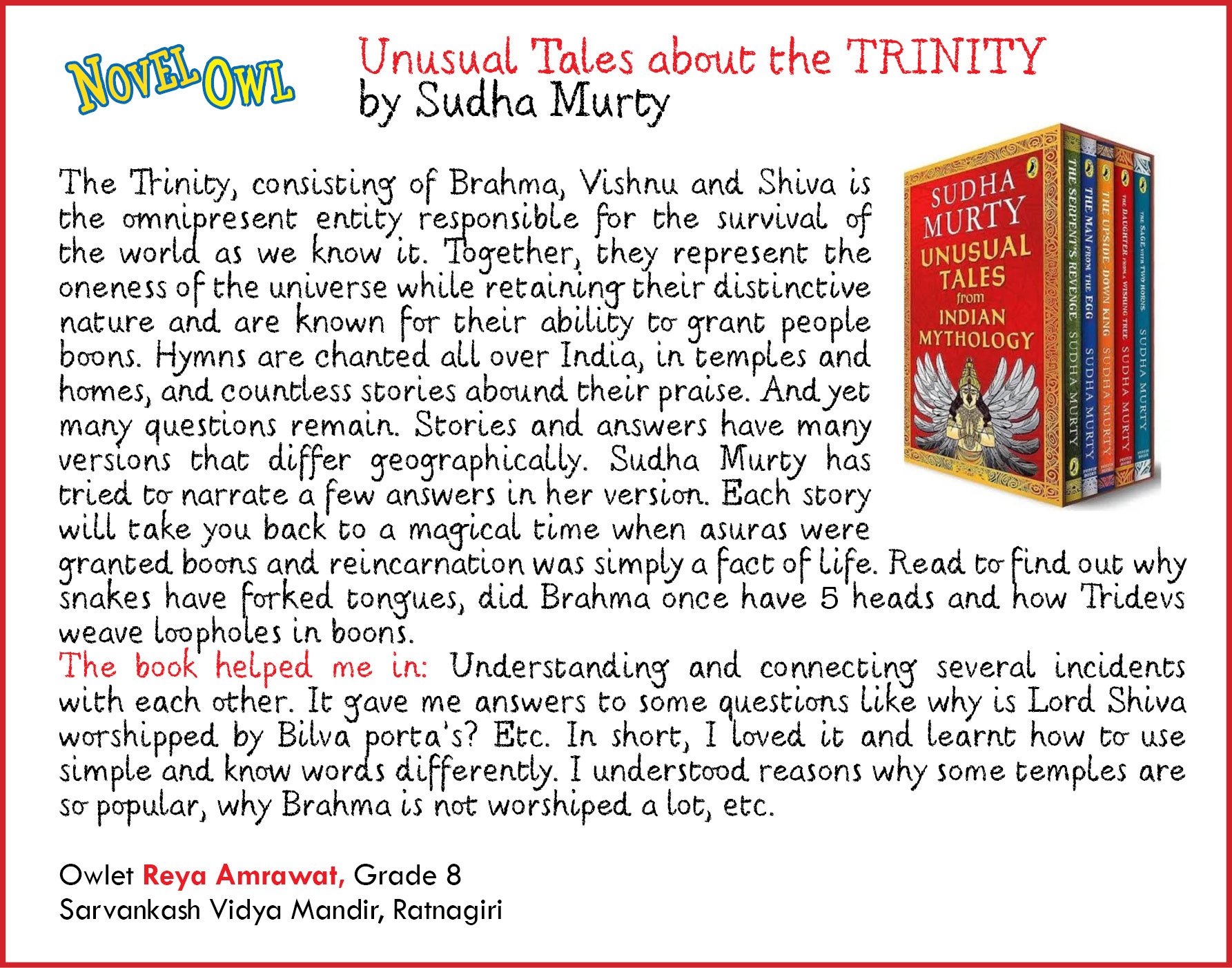 Unusual Tales about the TRINITY  by Sudha Murty