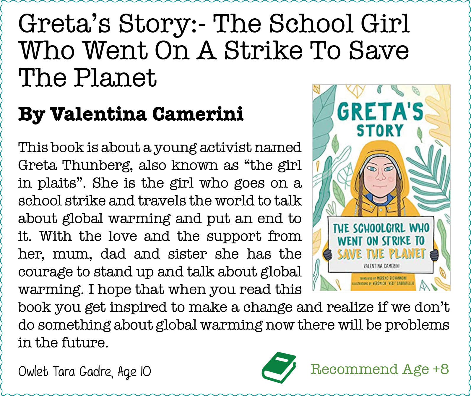 Greta’s Story:- The School Girl Who Went On A Strike To Save The Planet
